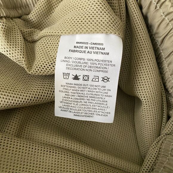 Nike NSW Woven Flow Shorts Men's Size XL Swim Athletic Elastic Pockets Logo Tan - Picture 8 of 13